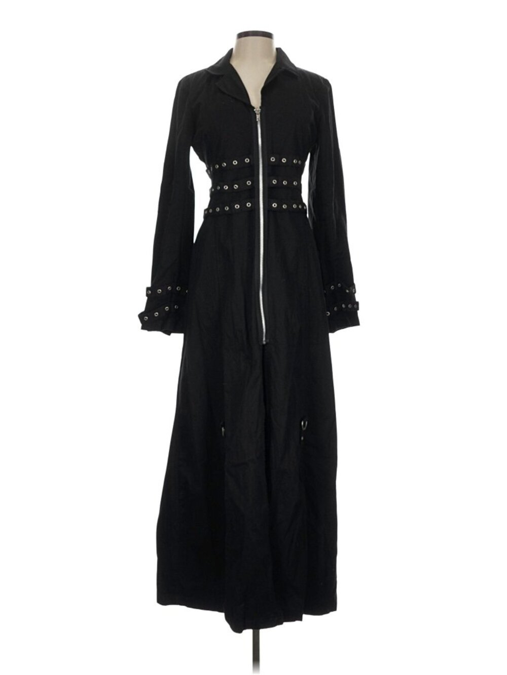 Long Military Corset Coat VINTAGE Y2K GOTHIC PUNK EMO BONDAGE INDUSTRIAL RARE